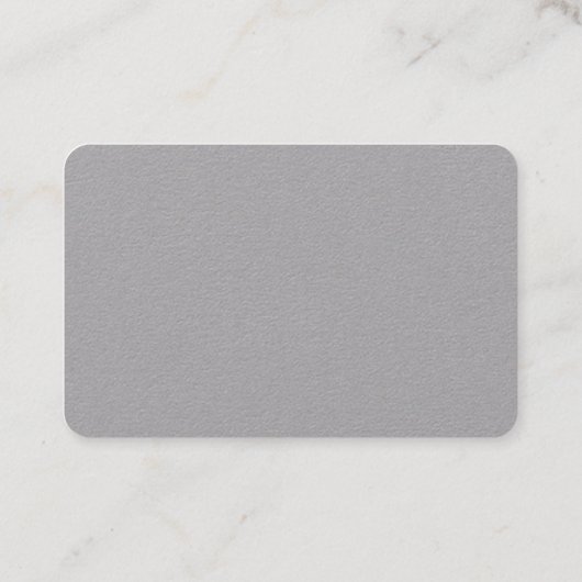 Moderne trendy grijze vlakte professionele minimal visitekaartje (Achterkant)