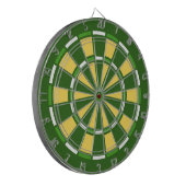 Moderne Trendy Groen en Geel Dartbord (Voorkant Links)