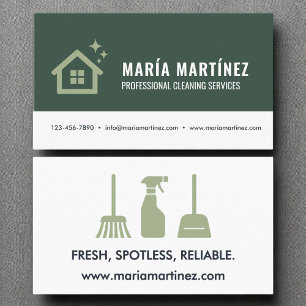 Moderne trendy groene eco-reinigingsdiensten Logo Visitekaartje