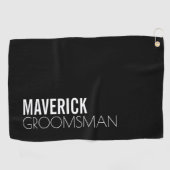 Moderne trendy Groomsmen Gift Mannelijke bruiloft Golfhanddoek (Horizontaal)