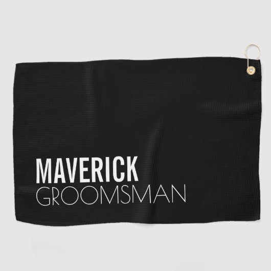 Moderne trendy Groomsmen Gift Mannelijke bruiloft Golfhanddoek (Horizontaal)