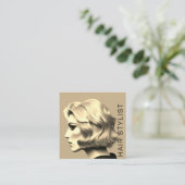 Moderne Trendy Hair Stylist Artist Vierkante Visitekaartje (Staand voorkant)