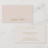 Moderne Trendy Hand Script Text Exlegant Simple Visitekaartje (Voorkant / Achterkant)