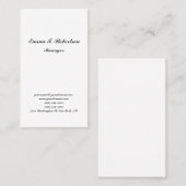 Moderne trendy handschrift minimalistisch zwart wi visitekaartje (Voorkant / Achterkant)