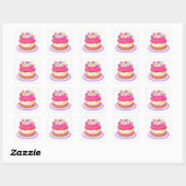 Moderne trendy Happy Birthday Vierkante Sticker (Vel)