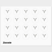 Moderne trendy herten schedel Sticker (Vel)