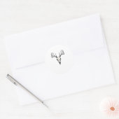 Moderne trendy herten schedel Sticker (Envelop)