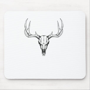 Moderne trendy herten schedel Sticker 3 Muismat