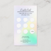 Moderne Trendy Holografische Gradiënt minimaal Klantenkaartje (Achterkant)