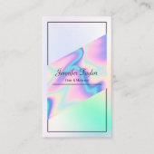 Moderne Trendy Holografische Gradiënt minimaal Klantenkaartje (Voorkant)
