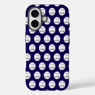 Moderne trendy honkbal naadloos patroon iPhone 16 hoesje
