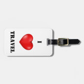 Moderne trendy Ik hou van reisgepersonaliseerd rei Bagagelabel (Voorkant horizontaal)