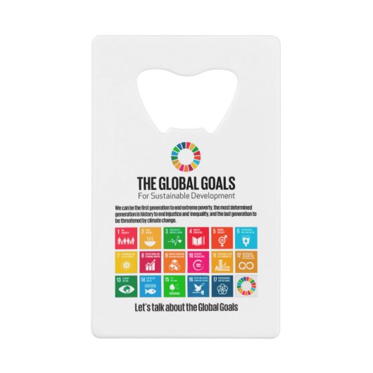 Moderne trendy Inspirerend duurzaamheidsdoelstelli Creditkaart Flessenopener (Voorkant)