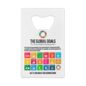 Moderne trendy Inspirerend duurzaamheidsdoelstelli Creditkaart Flessenopener (Achterkant)