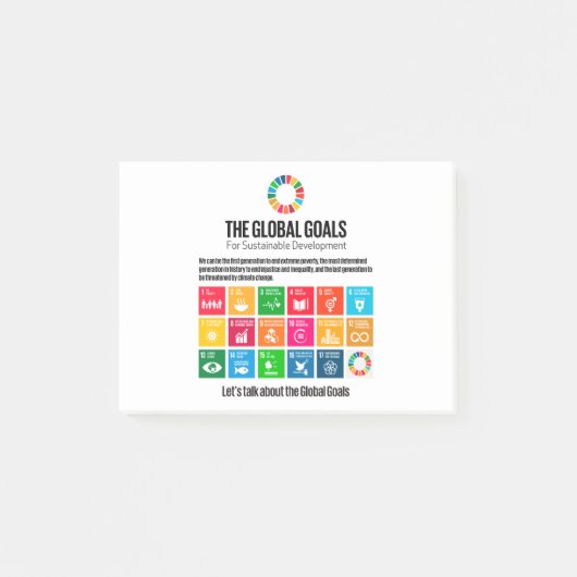 Moderne trendy Inspirerend duurzaamheidsdoelstelli Post-it® Notes (Voorkant)