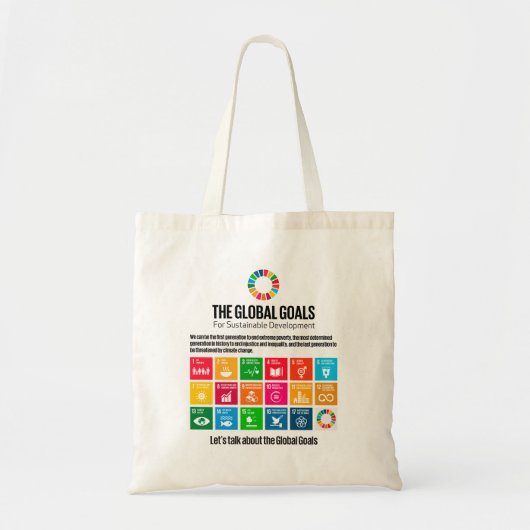 Moderne trendy Inspirerend duurzaamheidsdoelstelli Tote Bag (Voorkant)