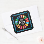 Moderne trendy inspirerende geschenken voor haar H Vierkante Sticker (Envelop)