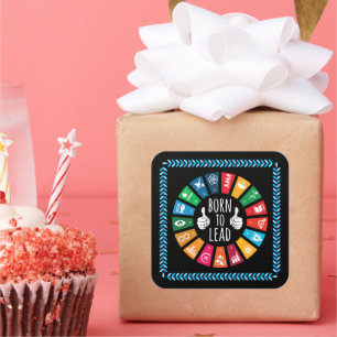 Moderne trendy inspirerende geschenken voor haar H Vierkante Sticker