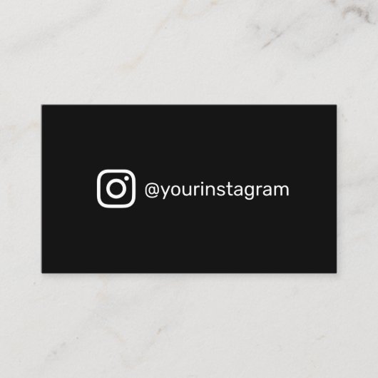 Moderne trendy Instagram sociale media eenvoudige  Contactkaartje (Voorkant)