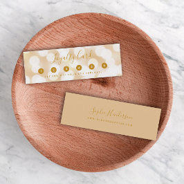 Moderne trendy kalligrafie Champagne Bokeh Lights Klantenkaartje