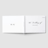 Moderne trendy kalligrafie minimale stijlvolle bru gastenboek (Volledig)