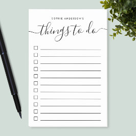 Moderne trendy kalligrafie script dingen om te doe post-it® notes