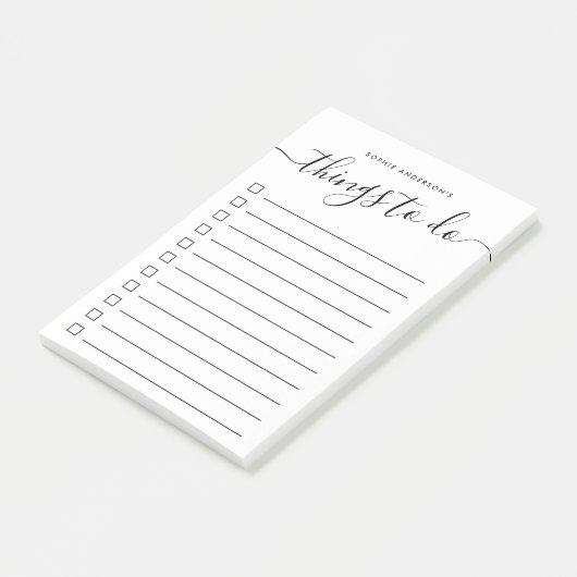 Moderne trendy kalligrafie script dingen om te doe post-it® notes (Schuin)
