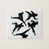 Moderne trendy karate / taekwondo / judo legpuzzel (Horizontaal)