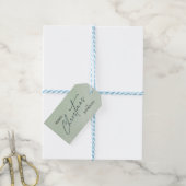 Moderne trendy kerst | Elegant groen Cadeaulabel (Met Touw)