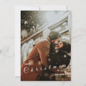 Moderne trendy kerst Kaart voor koppels (Voorkant)