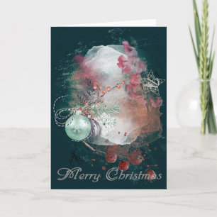 Moderne trendy kerstboom feestdagen kaart