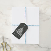 Moderne Trendy Kerstbos Groene Vakantie Favor Cadeaulabel (Met Touw)