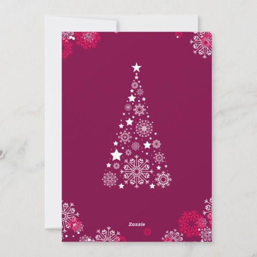 Moderne Trendy Kerstfoto Feestdagenkaart (Achterkant)