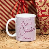 Moderne Trendy Kerstmis sneeuwvlokken Foto Koffiemok