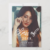 Moderne trendy klasse van 2025 Foto afstuderen Aankondiging (Voorkant)