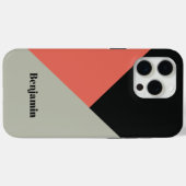Moderne Trendy Kleurblokken Gepersonaliseerde Naam Case-Mate iPhone Case (Achterkant (horizontaal))
