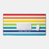 MODERNE TRENDY kleurrijke heldere regenboogstreep Bureaumat (Keyboard & Muis)