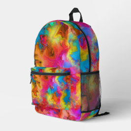 Moderne trendy Kleurrijke Regenboog Kunst Bedrukte Rugzak