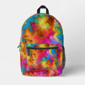 Moderne trendy kleurrijke regenboogkunst bedrukte rugzak (Voorkant)