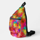 Moderne trendy kleurrijke regenboogkunst sling bag (Rechterhoek)