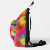 Moderne trendy kleurrijke regenboogkunst sling bag (Rechts)