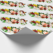 Moderne Trendy Kleurrijke Rozen Bloemen Cadeau Cadeaupapier (Hoek)