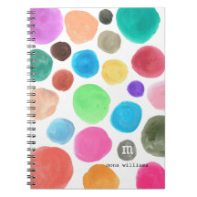 Moderne trendy kleurrijke Waterverf cirkels Monogr