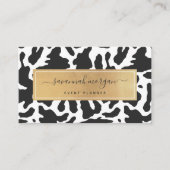 Moderne Trendy Koe Print Faux Gold Visitekaartje (Voorkant)