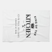 Moderne trendy koning van de keukenkroon voor mann theedoek (Horizontaal)
