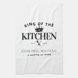 Moderne trendy koning van de keukenkroon voor mann theedoek