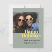 Moderne Trendy Krachtige Helder Gelukkige Script F Feestdagenkaart (Voorkant)