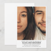 Moderne Trendy Krachtige Typografie Foto Bruiloft  Kaart (Voorkant / Achterkant)