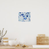 Moderne, trendy kunst van bloemmotief poster (Keuken)
