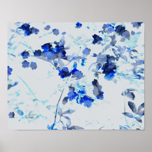 Moderne, trendy kunst van bloemmotief poster (Voorkant)
